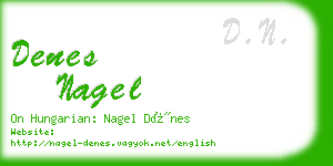 denes nagel business card